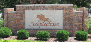 Steeplechase Leawood KS entry monument