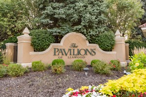 Entry Monument at Pavilions Leawood KS. The Mission Road Entrance