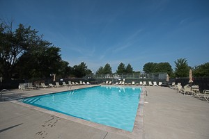 The neighborhood pool at the Walnut Creek subdivision in Olathe KS 66062