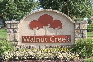 Walnut Creek neighborhood entry monument