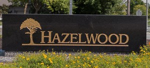 Entry Monument at Hazelwood Leawood KS neighborhood