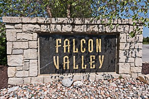 Falcon Valley Lenexs KS entry monument