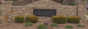 Lakepointe entry monument Shawnee KS