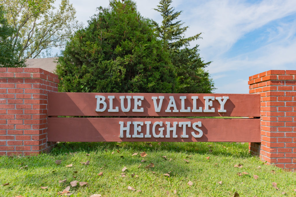 Blue Valley Heights Stilwell KS entry monument