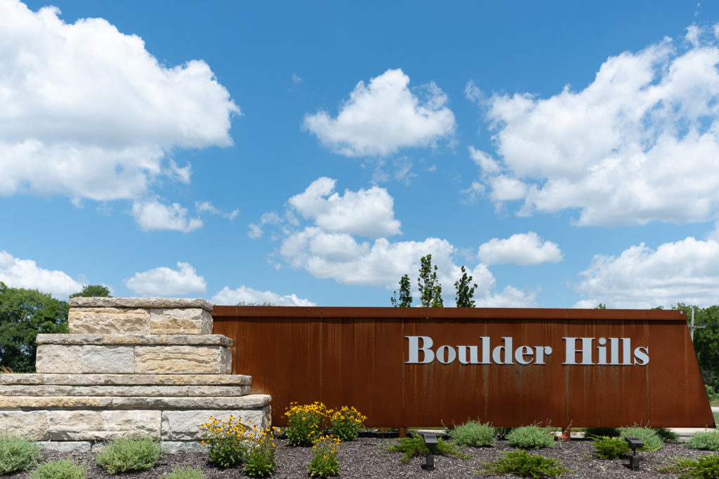 Boulder Hills Olathe KS entry monument