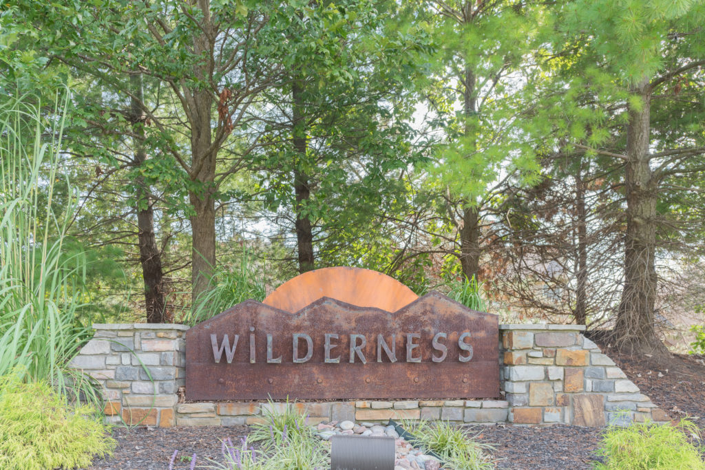 The Wilderness entry monument Overland Park KS