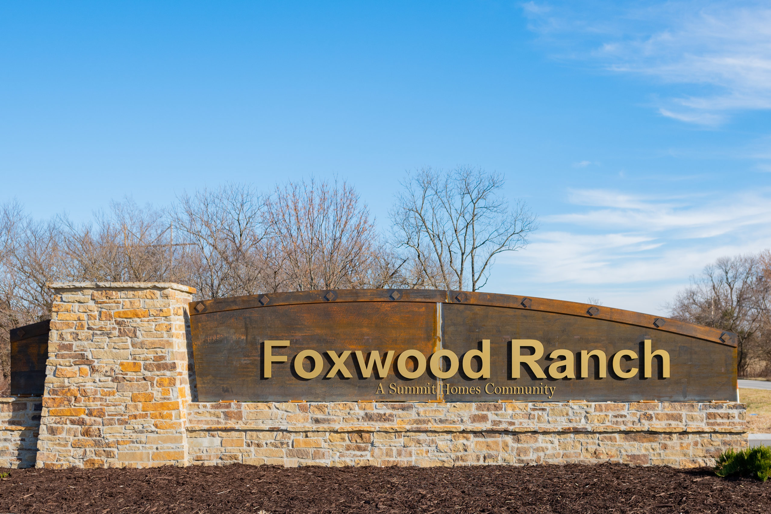 Foxwood Ranch entry monument