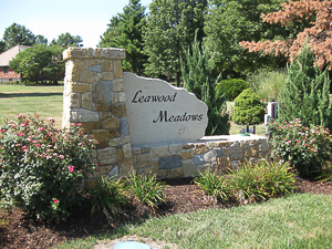 Leawood Meadows entry monument Photo by Ken Jansen Realtor