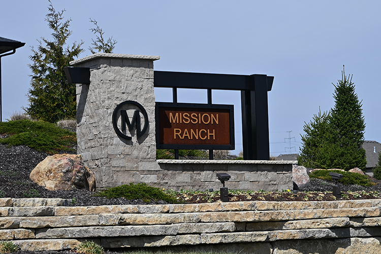 Mission Ranch entry monument by Ken Jansen Realtor