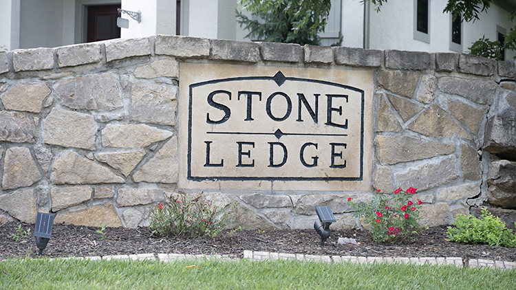 Stone Ledge at Iron Horse entry monument. Photo by Ken Jansen Realtor. July 2026.