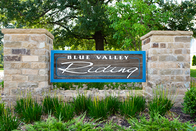 Blue Valley Riding entry monument by Ken Jansen Realtor