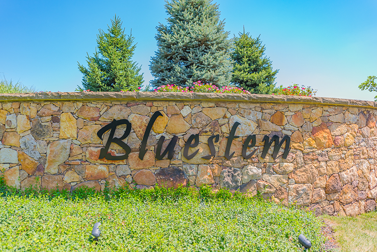 Bluestem entry monument by Ken Jansen Realtor